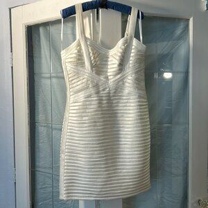 BCBG Maxazria White/Cream Mini Dress